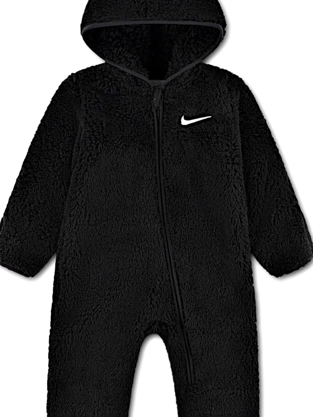 Nike Baby Hooded Sherpa Coverall Black Footie